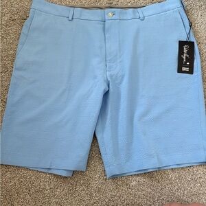 Walter Hagen Light Blue Men’s Golf Shorts seersucker plaid 42”